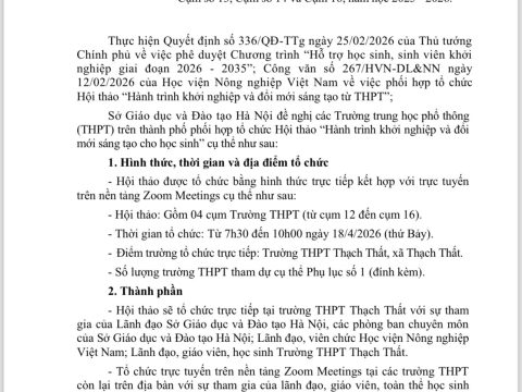 KẾ HOẠCH HỖ TRỢ HỌC SINH, SINH VIÊN KHỞI NGHIỆP GIAI ĐOẠN 2026-2035